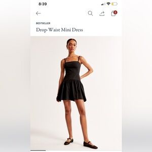 Abercrombie Drop-Waist Mini Dress Small NWT